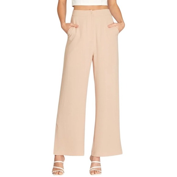 She + Sky Wide Leg Pants ft Pockets + Side Slits - Picture 1 of 8